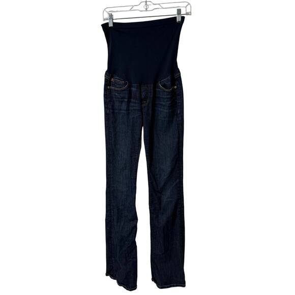 Hudson Women's Maternity Jeans Bootcut Flare Blue Stretch - Picture 1 of 8